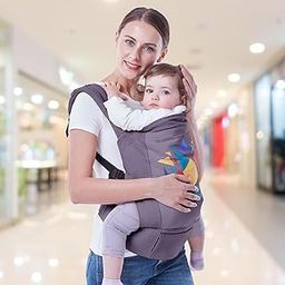 R for Rabbit Hug Me Elite Baby Carrier Ergonomic Kangaroo Bag | Adjustable Hip Seat Belt | Front & Back Carry Position for 6 Months to 2 Years Kids (Dark Grey)-8