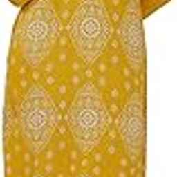Women's Mustard Woolen Ethnic Motifs Woven Design Straight Winter Kurta Set-image-2