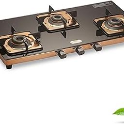 URBAN CHEF 3 Burner Gas Stove Glass Top | 2 Years Warranty, ISI Certified | 3 Burners, Gas Chulha, 360° Nozzle, LPG Ready & PNG Compatible (Rose Gold PVD Coat)-image-25