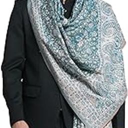 Men's Acro Wool Blended Shawl - Handloom Woven Kani Pattern - Stoles for Men - Gents Shawls - Soft & Warm Wrap - Ideal for Winter - Size 100cm x 200cm-image-2
