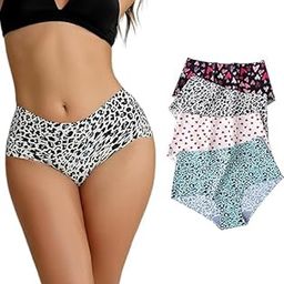 Women's Underwear Seamless Hipster Briefs Assorted Colour Pack of 5 Plus Size-20