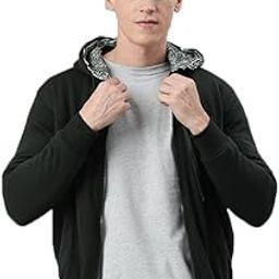 Winter Wear Jacket Inside Full Black & White Fur & Made by Rich Cotton Fabric with Hoodies for Mens-image-24