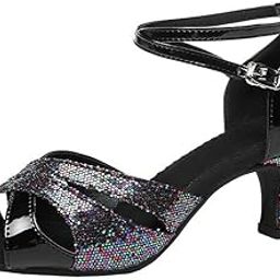 Women's dance sandals soft sole Latin dance footwear for adults practice and indoor use-image-69