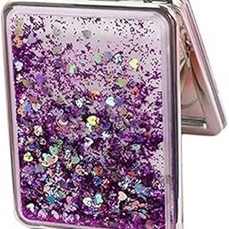 UJEAVETTE® 6xTravel Compact Double Sided Makeup Mirror Portable Magnifying Folding Mirror Purple-square-image-74