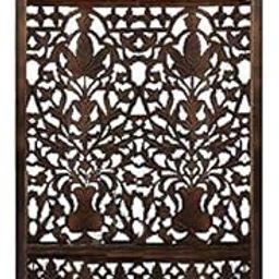 Shilpi Wooden Room Divider/Screen/Wood Separator/Furniture/Wooden Partitions Single Panel with Stand (30 x 72 Inches)-image-70