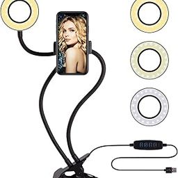 MODERN IN Label LED Desk Makeup Ring Light 10" with Tripod Stand and Phone Holder for Video, Photography, Shooting with 3 Light Modes and 10 Brightness Level-12