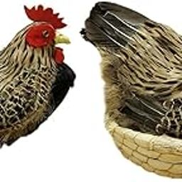 Chicken Simulation Model Artificial Feather Prop for Farm Kitchen Store| Garden Statue for Outdoor | Decorative Lawn Ornament | Showpiece-image-79