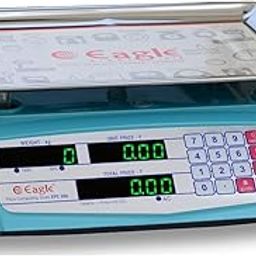 Eagle Counting & Price Computing Weight Machine with 40 kg Capacity for Grocery, Supermarkets, Bakery & Meat Shops, Dual Display, Numeric Keypad,Rechargeable Battery & Tare Function (Blue, EPC-200)-11