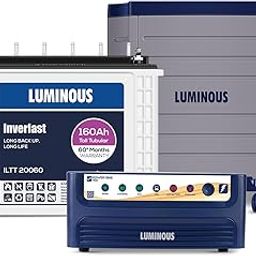 Luminous Inverter & Battery Combo (Power sine 1100 Pure Sine Wave 900VA/12V Inverter with ILTT20060 Tall Tubular 160Ah Battery + Trolley) for Home, Office & Shops-picture-13