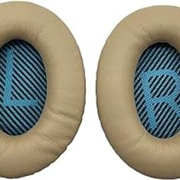 SYGA Headphones EarPads Cushions Replacement - Compatible with Bose QuietComfort 15 QC15 QC25 QC2 QC35/ Ae2 Ae2i Ae2w SoundTrue & SoundLink (Around-Ear Series Only) (Khakhi-BlueFont)-picture-27