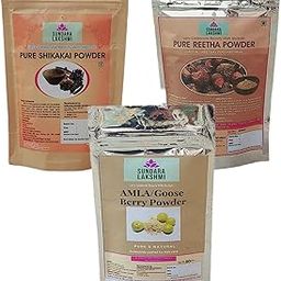 SUNDARA LAKSHMI | AMLA,REETHA & SHIKAKAI POWDER| Goose berry Powder, Acacia concinna powder and Soap nut Powder |Natural Hair Shampoo _100% PURE & NATURAL (3 packs-250 grams)-picture-18
