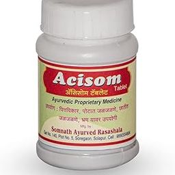 Acisom Tablet For Acidity | Ayurvedic Antacid | Helpful in vertigo and hyper acidity | 30 Tablets-image-60
