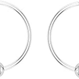 Pure 92.5 Sterling Silver 10mm Hoop Bali Earrings For Kids Women & Girls for Multi Upper Piercing, Helix, Tragus, Cartilage and Lobe-image-8