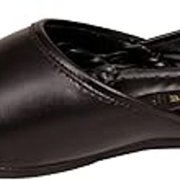 Future Men's Traditional Ethnic Nagra Classic Design Jalsa Mojaris Jutti Slip-On (Black)-image-91