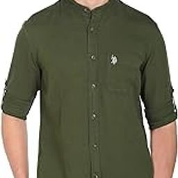 u.s. polo assn. Men's Cotton Linen Regular Fit Shirt-picture-24