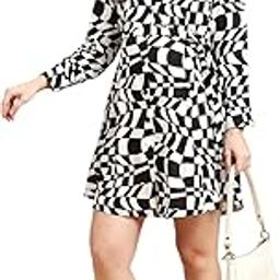Women's Rayon Maternity Dress/Western Dress with Zippers for Nursing Pre and Post Pregnancy (Ink Black & Daisy White ; Large)-image-39