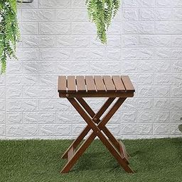 WOOD CRAFT CITY Adirondack Square Folding Side Table, Portable and Outdoor (Oak)-19