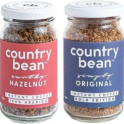 Country Bean Instant Coffee Powder with Hazelnut & Original, 50 G - Pack of 2-picture-19