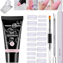 Poly Nail Gel Extension Kit for Builder Gel UV Nail Art Kit, Nail Extension Set (6 Items in the set) (LIGHT PINK)-image-80