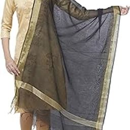 Women's Solid Cotton Silk Dupatta-image-25