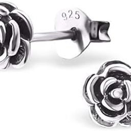 Pure 925 Hallmarked(Stamped) Silver(Chandi) Flower Earring Studs For women-image-68