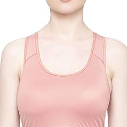 International Women's Polyamide Lightly Padded Wire Free Casual Sports Bra-image-3