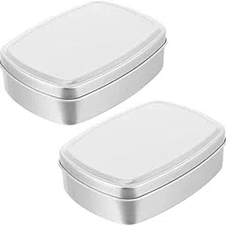 Ubervia 4Pcs Aluminum Soap Box 100 ML Small Metal Tin with Lid Leak- Proof Balm Boxes Aluminum Tin Jar Containers for Candies Jewelry Powder-picture-38