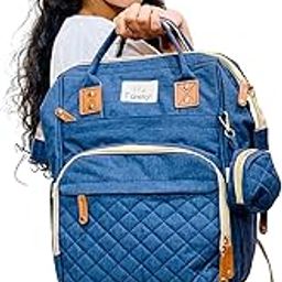 Infantbond Multipurpose Stylish Diaper Bag for Mothers | Spacious & Durable Baby Care Organizer | Lightweight & Travel-Friendly | Maternity bag for newborn baby | Diaper bag for Mothers (Blue)-2