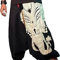 Women's Regular & Plus Size Premium Low Crotch Loose Boho Yoga Harem Pants-picture-32