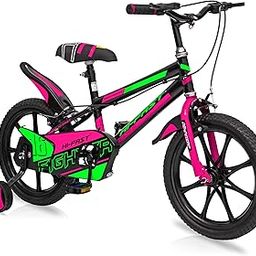 HI-FAST Fighter 16 inch Kids Cycle for 4 to 7 Years Boys & Girls with Training Wheels (95% Pre-Assembled)-image-34