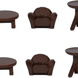 Wonderland Miniature Toys Set of 6 Round Table, Sofa and Side Table (Miniature Fairy Garden Accessoriesfor DIY Tray Garden Plant Décor)-image-98