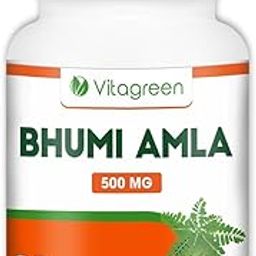 VitaGreen BHUMI AMLA Capsules For Liver Cleanse and Detox, Pure Ayurvedic, Natural, Herbal Supplement, 500 mg 60 Capsules Pack ( Pack of 2, Total 120 Capsules )-23