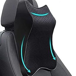 Nexllent Car Seat Headrest Neck Rest Pillow Cushion for All Cars- Ergonomic Car Neck Pillow Memory Foam Neck Support for Neck/Back Pain Relief Neck Rest Support Cushion (Black), Pack of 1-7