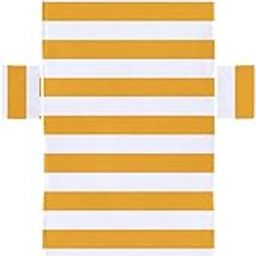 CALANDIS™ Stripe Beach Chair Cover Women with Pocket for Vacation Swimming Pool Travel Yellow White | Gym Towels | Fitness Equipment & Gear | Fitness Running & Yoga-image-29