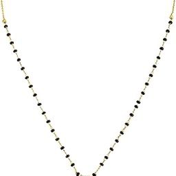 22K Gold-Plated Ruby Pink & Cubic Zirconia Studded Mangalsutra for Women – Daily & Festivals-9