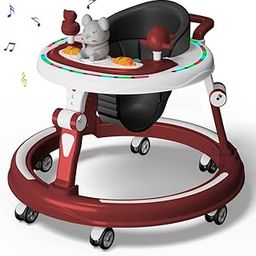 StarAndDaisy Walker for Kids for 6 to 24 Months/Baby Walker with 7 Level Height Adjustment/Walker Baby with Intergrated RGB Lights, Switchable Food & Musical Toy Tray - Red-21