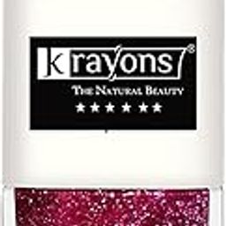 krayons Glitter Finish Nail Paint, Quick Drying, Longlasting, 5ml (Glitter Red)-image-51