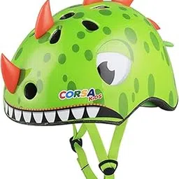 Kids Bike Helmet,Lovely Green Dinosaur Kids Helmet Have CPSC Certified Ages 2-5 Years Old Boys Girls Sports Helmet for Balance car, trikes, Scooters, Bike and Other Outdoor Sports-image-32