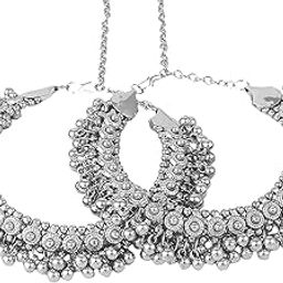 � Dance Beads Ghungroo Anklets Pajeb Payal For Women & Girls (Oxidized Silver)-image-67