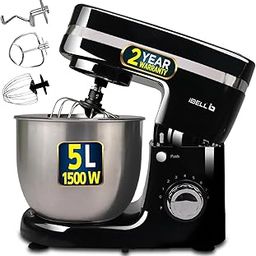 iBELL 4500MPRO Stand Mixer with Tilt-up Head, 1500Watt, 8 Speed Control, 100% Copper Motor, 5L Stainless Steel Bowl with Planetary Rotation, Multipurpose Food Mixer (Black)-22