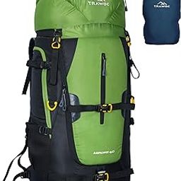 TRAWOC AEROFIT 60L Internal Metal & Fiber Frame Travel Backpack for Hiking Trekking Bag Camping Rucksack for Men & Women with Rain Cover/Shoe Compartment HK012-image-53