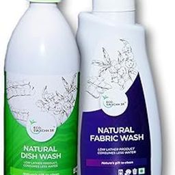 EcoSwachh 3R - Natural & Organic Fabric Wash and Dish Wash Combo | Utensil Cleaner | Fabric Conditioner | Dish Washer Gel | 500ml and 550ml | Soapnut & Shikakai-image-50