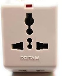Universal Multi-Socket Power Outlet, 3-Pin Adapter, White-image-32