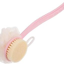 Dealsure Shower Body Brush with Bristles and Loofah, Back Scrubber Mesh Sponge with Curved Long Handle for Skin Exfoliating Bath, Massage Bristles Suitable for Men and Women (Pack of 1)-31