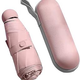 Mini Capsule Umbrella with Case Ultra-Compact, UPF50+ UV Protection, Windproof & Waterproof Folding Umbrella | Pastel Colors | Travel-Friendly, Stylish Pocket Umbrella for Women, Girls, Kids-image-31