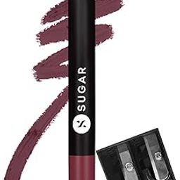 SUGAR Cosmetics Matte as Hell Crayon Lipsticks for Women | Lasts Up To 8+ Hours | Lip Crayon with Sharpener | 2.8gm - 25 Lily Aldrin-image-2