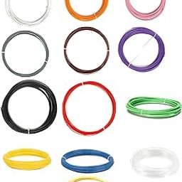 INVENTO 20 Meter Each 1.75mm 13 Colours Pink Orange White Green Blue Violet Brown Grey Transparent Black Red Skin Yellow PLA Filament 3D Printing Filament for 3D Pen 3D Printer-picture-0