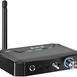 T300 NFC Bluetooth Receiver Transmitter 5.3 Stereo AUX 3.5mm Jack RCA Handsfree Call Mic Wireless Music Audio Adapter TF/USB for PC TV-0