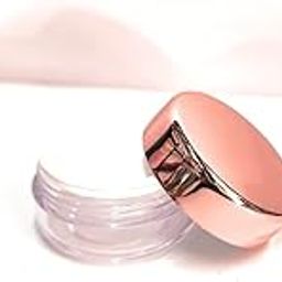 SHREE MAHA Empty 10gm Rose Gold Cap Container with lid, Transparent Cosmetic Container with Leakproof inner lids for Lip Balms, Lip Scrubs, Eyeshadow, Makeup (Pack of 12)-image-49