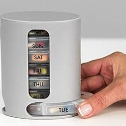 Pill Pro 7 Days Weekly Tablet Medicine Storage Organizer Box, Pill Organizer 7 Portable Tray Pill Box 4 Compartments Organize Medicine and Vitamins for Each day Storage Pill Dispenser-11